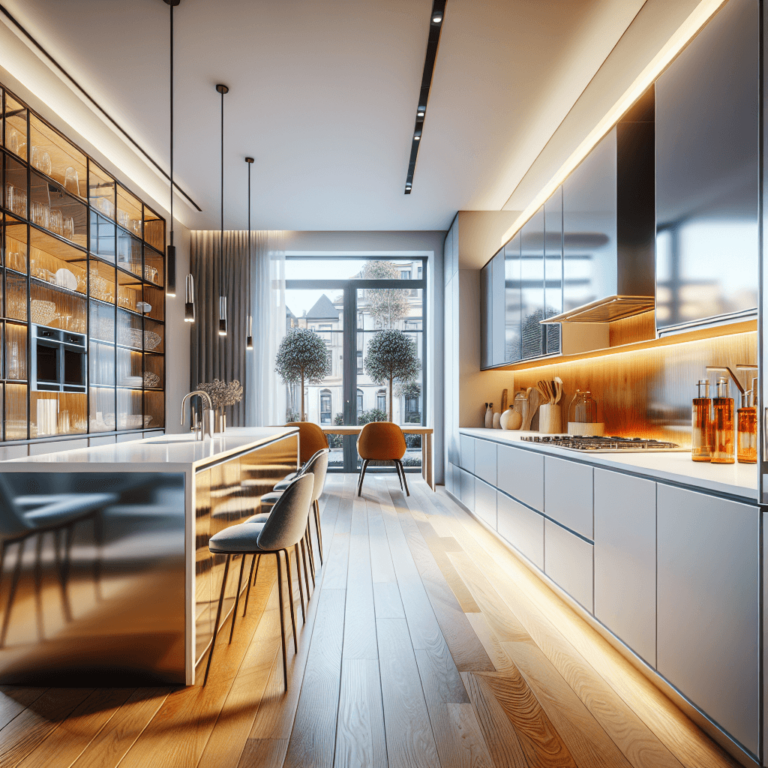 hochglanz einzeilige Küche-Hamburg-1