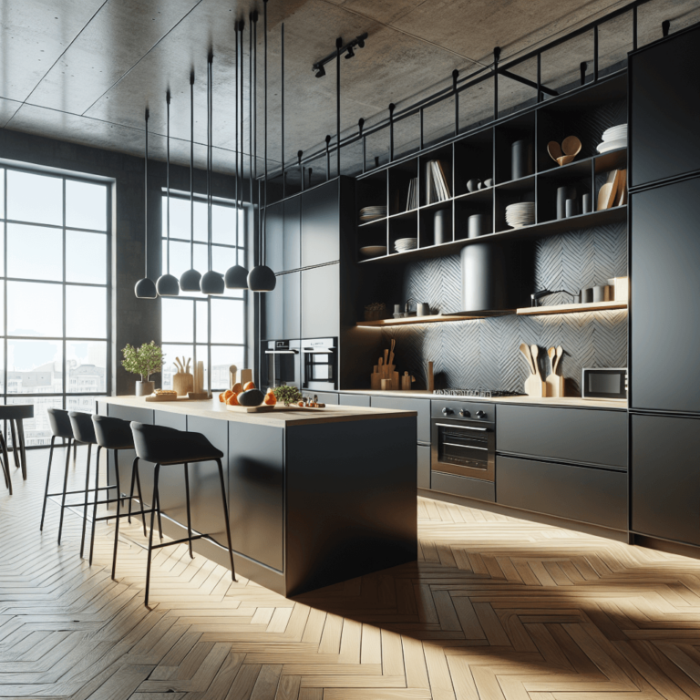schwarze Design Küche-Hamburg-1