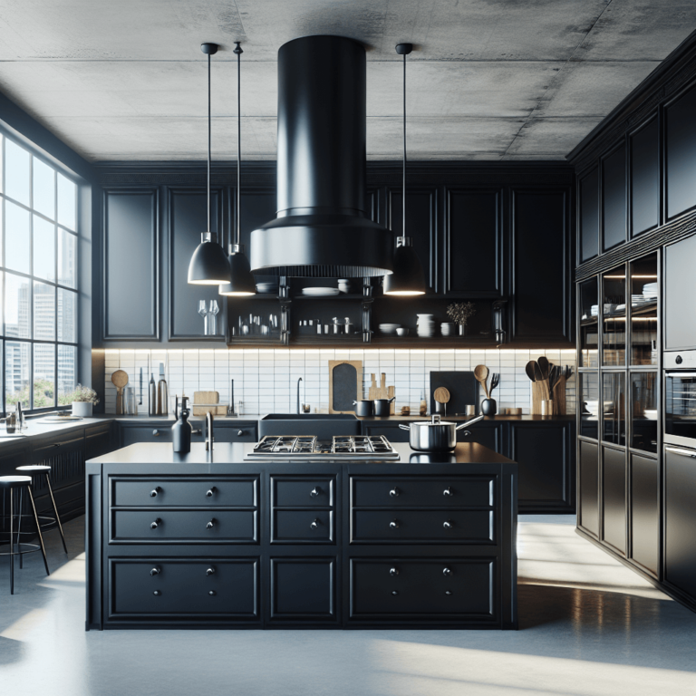 schwarze Industrial Style Küche-Hamburg-1