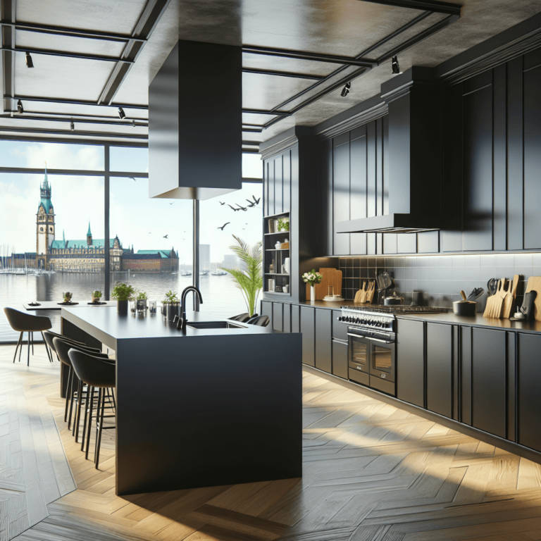 schwarze Komplett Küche-Hamburg-1