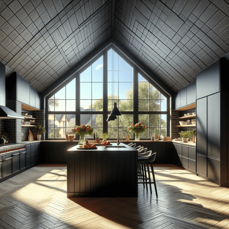 schwarze Küche für Dachschräge-Hamburg-1