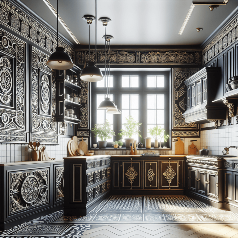 schwarze Küche im Art-Deco-Stil-Hamburg-1