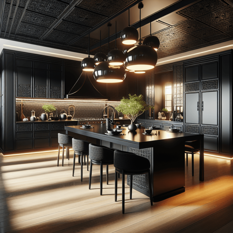 schwarze Küche im asiatischen Stil-Hamburg-1