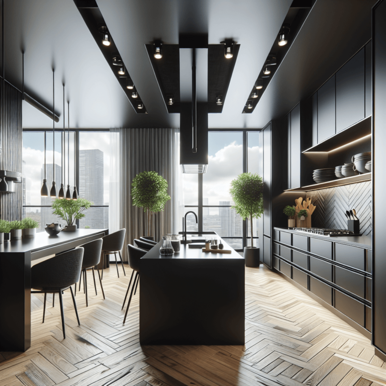 schwarze Wohnküche-Hamburg-1