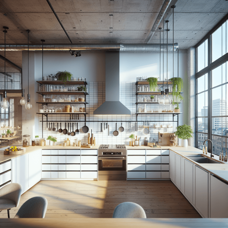 weiße Industrial Style Küche-Hamburg-1