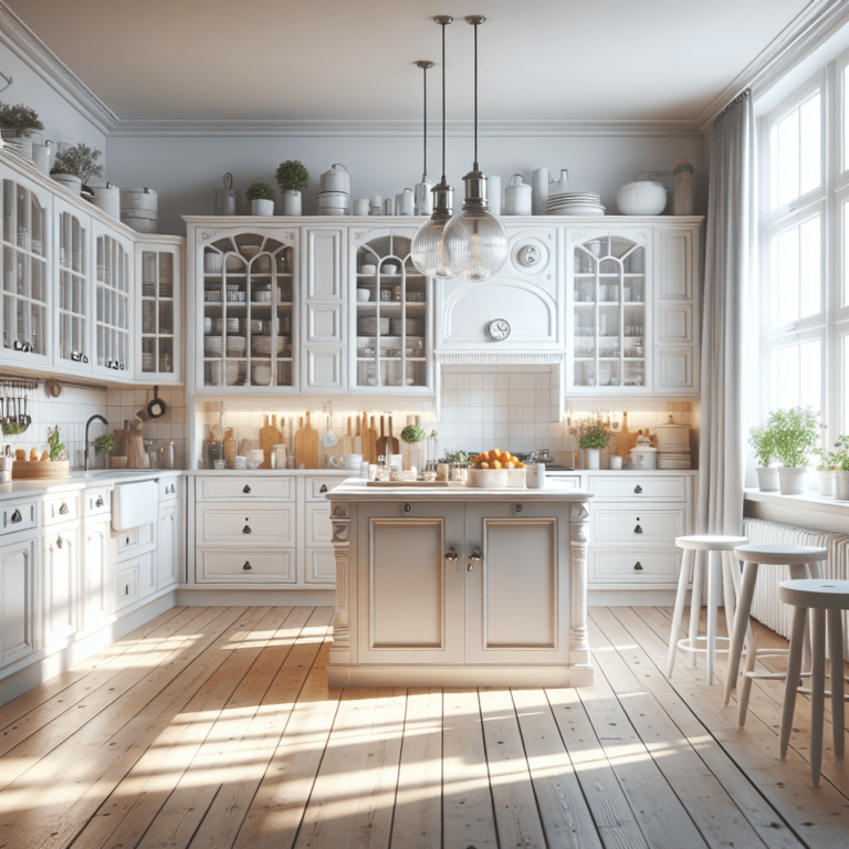 weiße Küche im Shabby Chic Stil-Hamburg-1