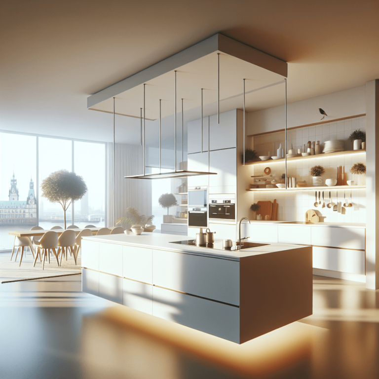 weiße Schwebende Küche-Hamburg-1