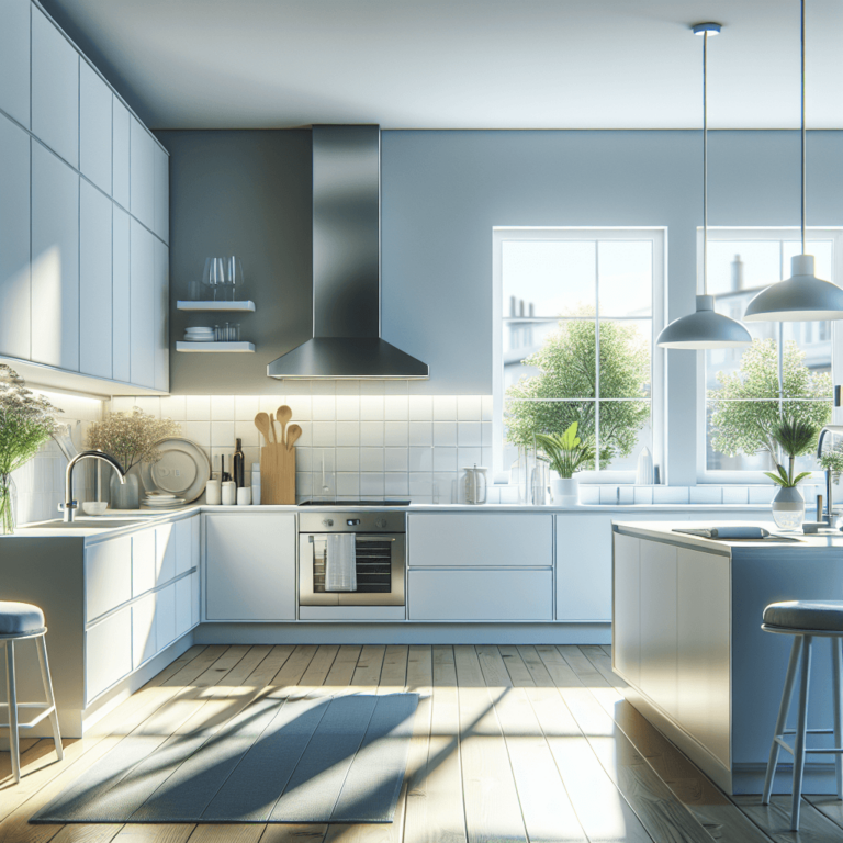 weiße einzeilige Küche-Hamburg-1